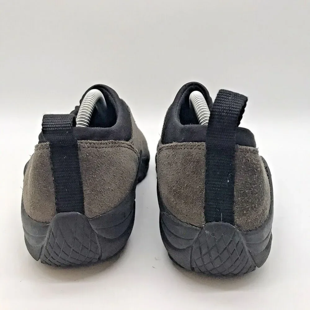 Earth Shoe Haley Slip On Loafers Women's 7.5 Gray & Black Suede Leather Shoes